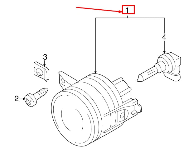 NEW VOLKSWAGEN UP FRONT HALOGEN RIGHT FOG LIGHT 1S0941700 ORIGINAL