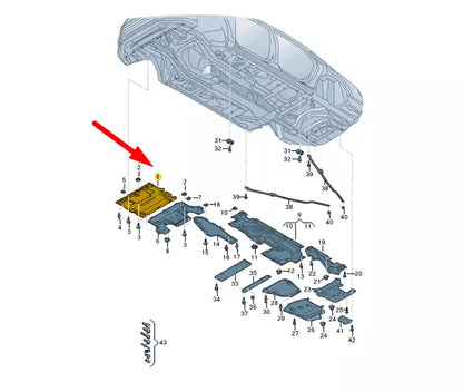 NEW AUDI A8 4N D5 FRONT ENGINE UNDERSHIELD COVER 4N0825235S ORIGINAL
