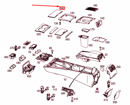 NEW MERCEDES-BENZ E COUPE C207 CONSOLE ASHTRAY CLOSING COVER A2074700838