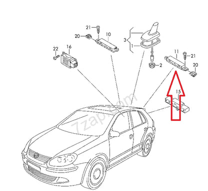 NEW VW GOLF MK6 BOOTLID ANTENNA AMPLIFIER 5K0035552H