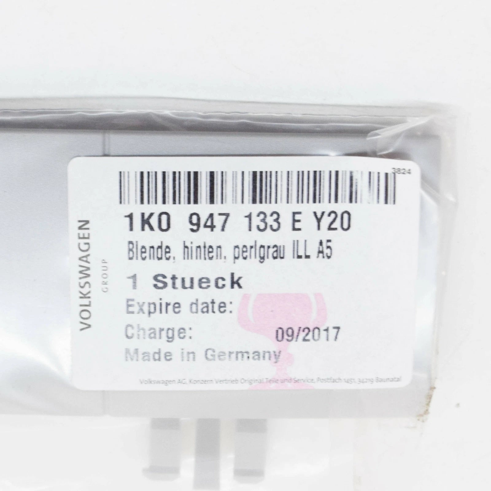 NEW VOLKSWAGEN CC FRONT INTERIOR LIGHT TRIM 1K0947133EY20 ORIGINAL