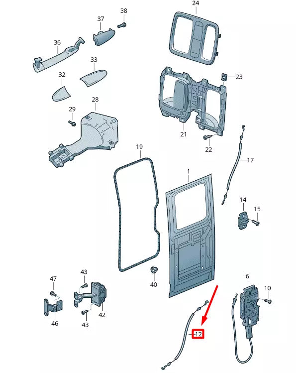NEW VOLKSWAGEN CRAFTER 2F MK1 FRONT LEFT DOOR LOCKING DOOR 2E3841177