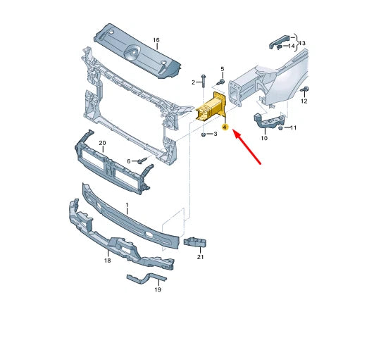 NEW AUDI A4 B9 FRONT BUMPER CARRIER LEFT SIDE BRACKET 8W0807133 ORIGINAL
