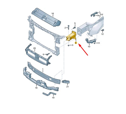 NEW AUDI A4 B9 FRONT BUMPER CARRIER LEFT SIDE BRACKET 8W0807133 ORIGINAL