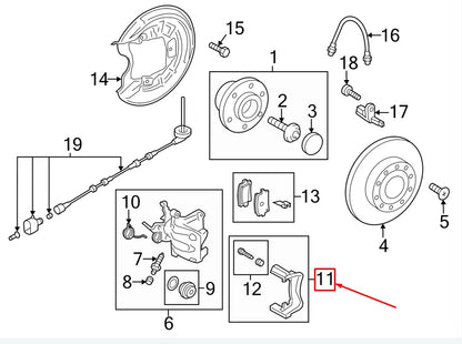 NEW VW GOLF VII 5G MK7 REAR RIGHT BRAKE CALIPER 5QM615426B ORIGINAL