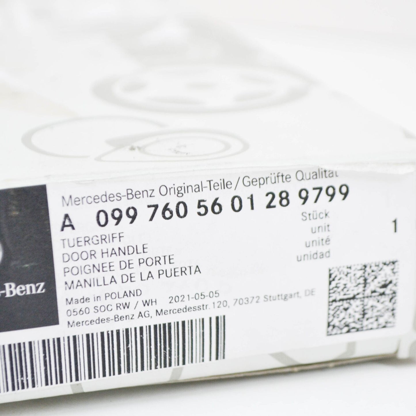 NEW MERCEDES-BENZ C W205 RIGHT DOOR EXTERIOR HANDLE A09976056019799 ORIGINAL
