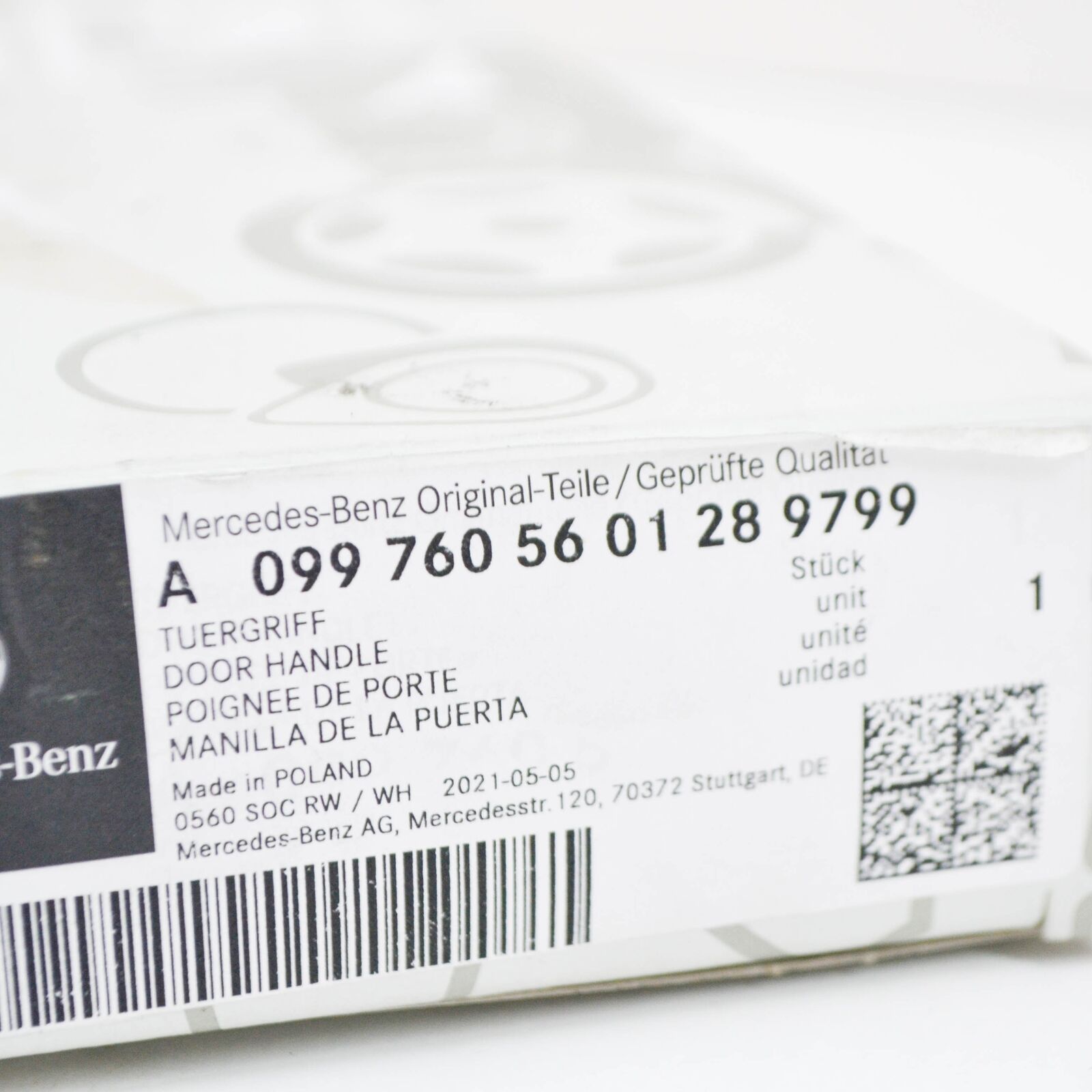 NEW MERCEDES-BENZ C W205 RIGHT DOOR EXTERIOR HANDLE A09976056019799 ORIGINAL