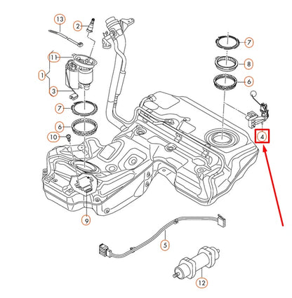 NEW AUDI A6 4G C7 LEFT UPPER FUEL GAUGE SENSOR 4G0919673C