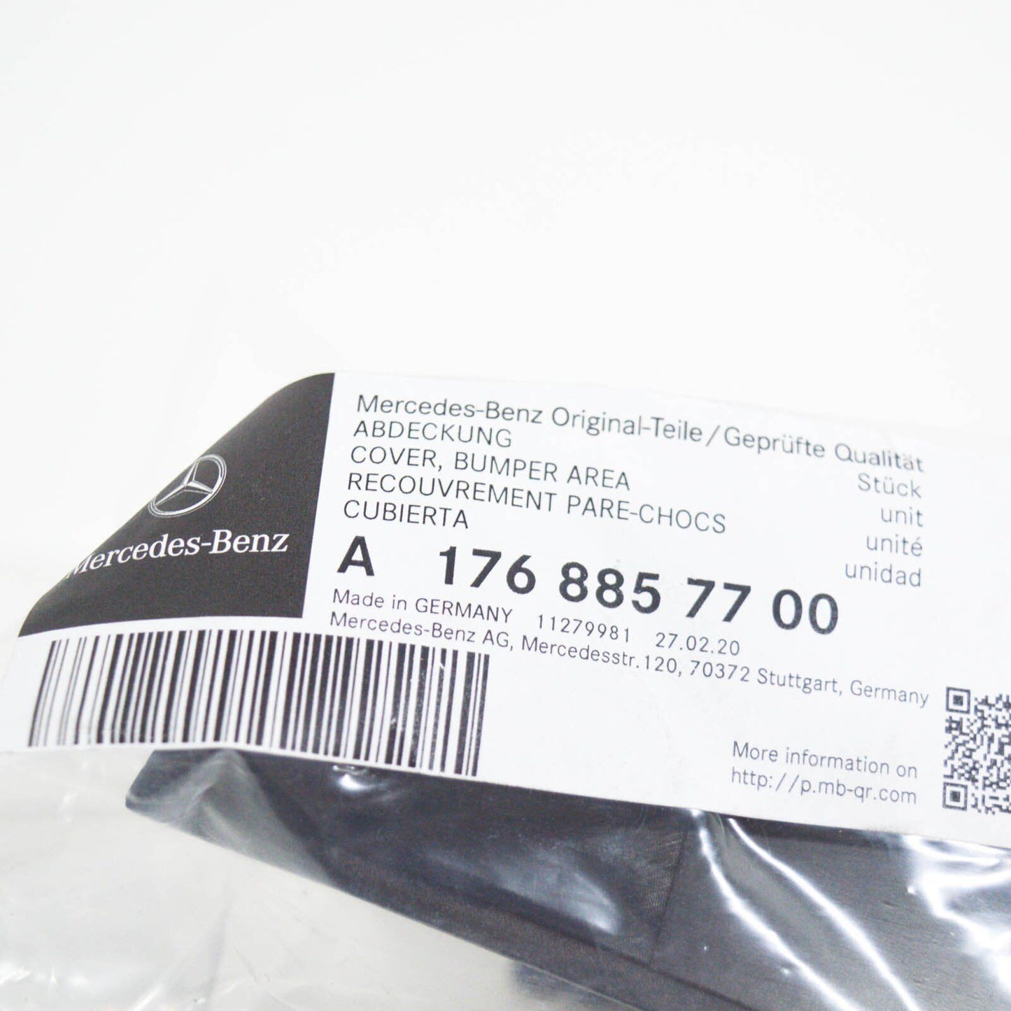 NEW MERCEDES-BENZ A W176 FRONT BUMPER LEFT COVER A1768857700 ORIGINAL