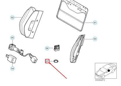 NEW BMW M3 COUPE E36 FRONT RIGHT BACKREST ADJUSTMENT SWITCH 52102695396
