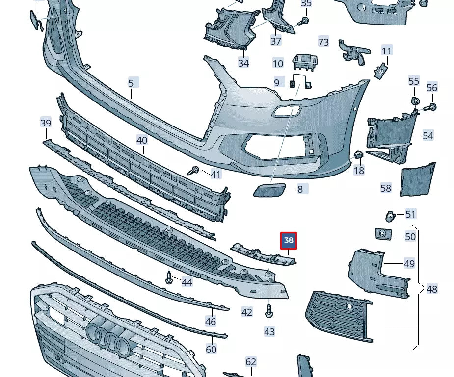 NEW AUDI A6 C8 FRONT LEFT REINFORCEMENT 4K0807883 ORIGINAL