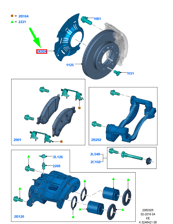 new ford ranger t6 mk1 front left brake disc protection shield 2384572 original
