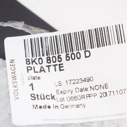 NEW AUDI A4 B8 RIGHT SECURING PLATE 8K0805500D ORIGINAL