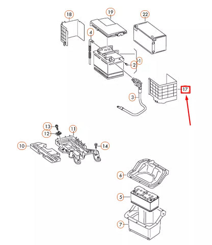 NEW AUDI A3 8P BATTERY TRIM 3C0915335 ORIGINAL
