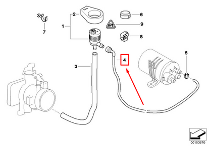 new bmw 5 e39 vapor canister purge valve hose 13901707939 1707939 original