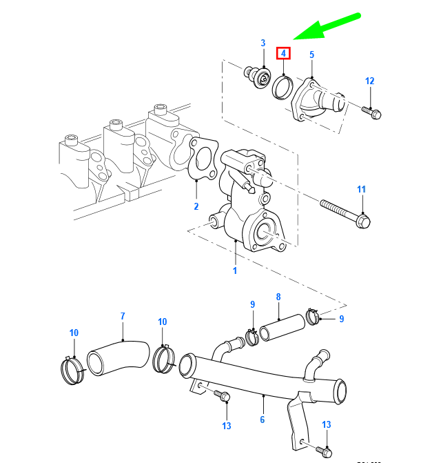 new ford focus mk1 thermostat rubber seal ring 1098228 w704553-s300 original
