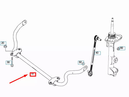 NEW MERCEDES-BENZ C W204 AMG FRONT SWAY BAR A2043232465 ORIGINAL