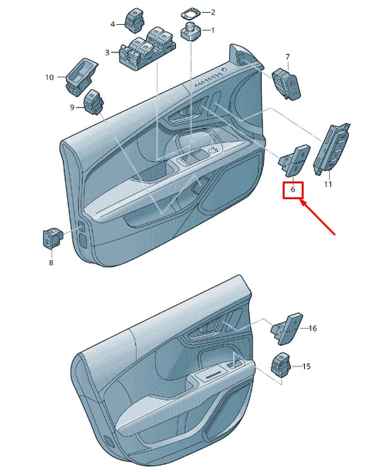 NEW AUDI A7 SPORTBACK 4G RIGHT CENTRAL LOCKING SWITCH LHD 4G89621085PR