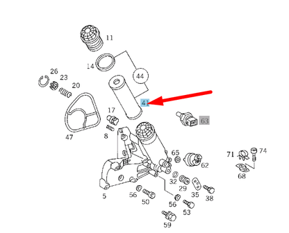 NEW MERCEDES-BENZ S W140 ENGINE OIL FILTER A1201800009 ORIGINAL