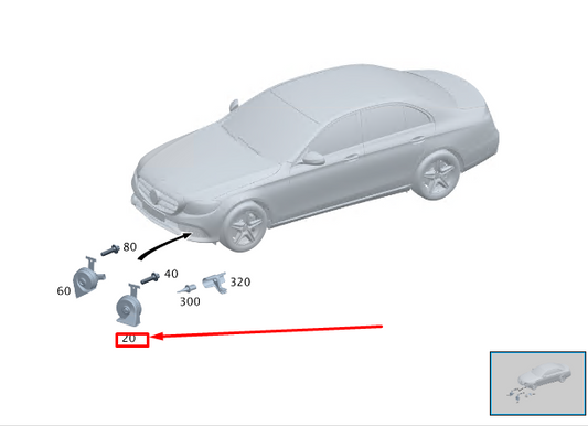 new mercedes-benz s w223 left side horn signal a2235420600 original