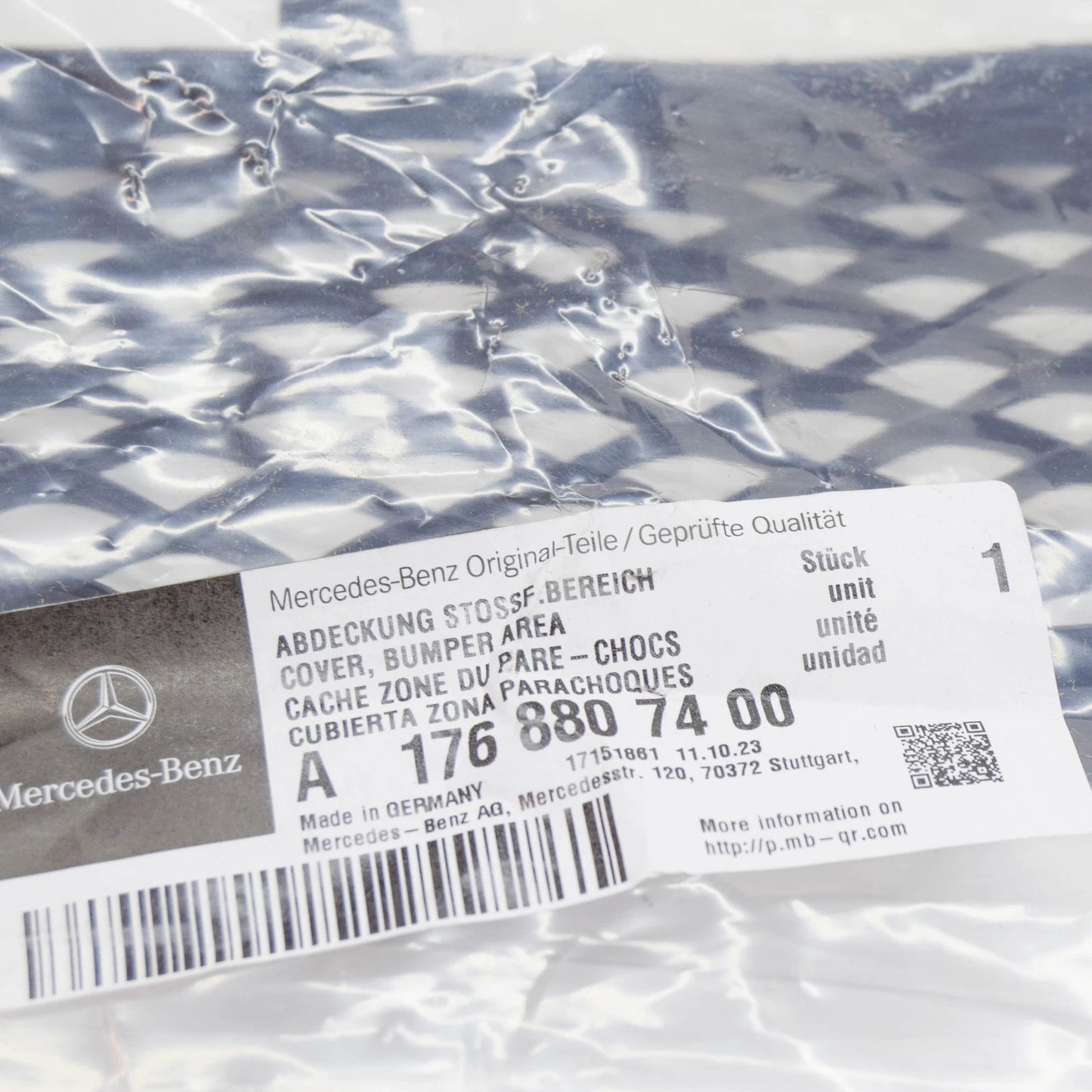 NEW MERCEDES-BENZ A W176 FRONT BUMPER LOWER GRILLE A1768807400 ORIGINAL