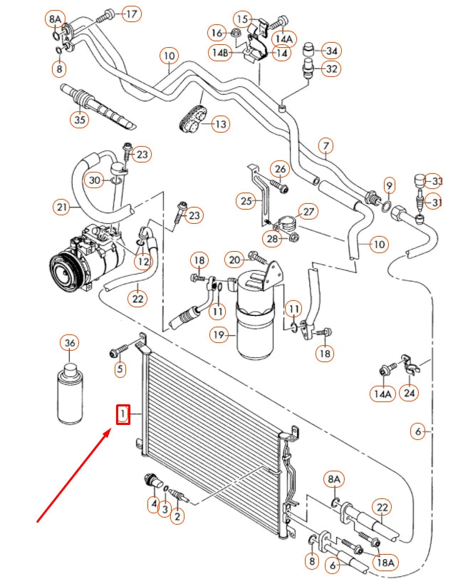 NEW AUDI A8 D3 A/C CONDENSER 4E0260403Q ORIGINAL