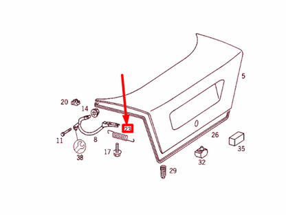 NEW MERCEDES-BENZ C W202 REAR LID SPRING A2027570029 ORIGINAL