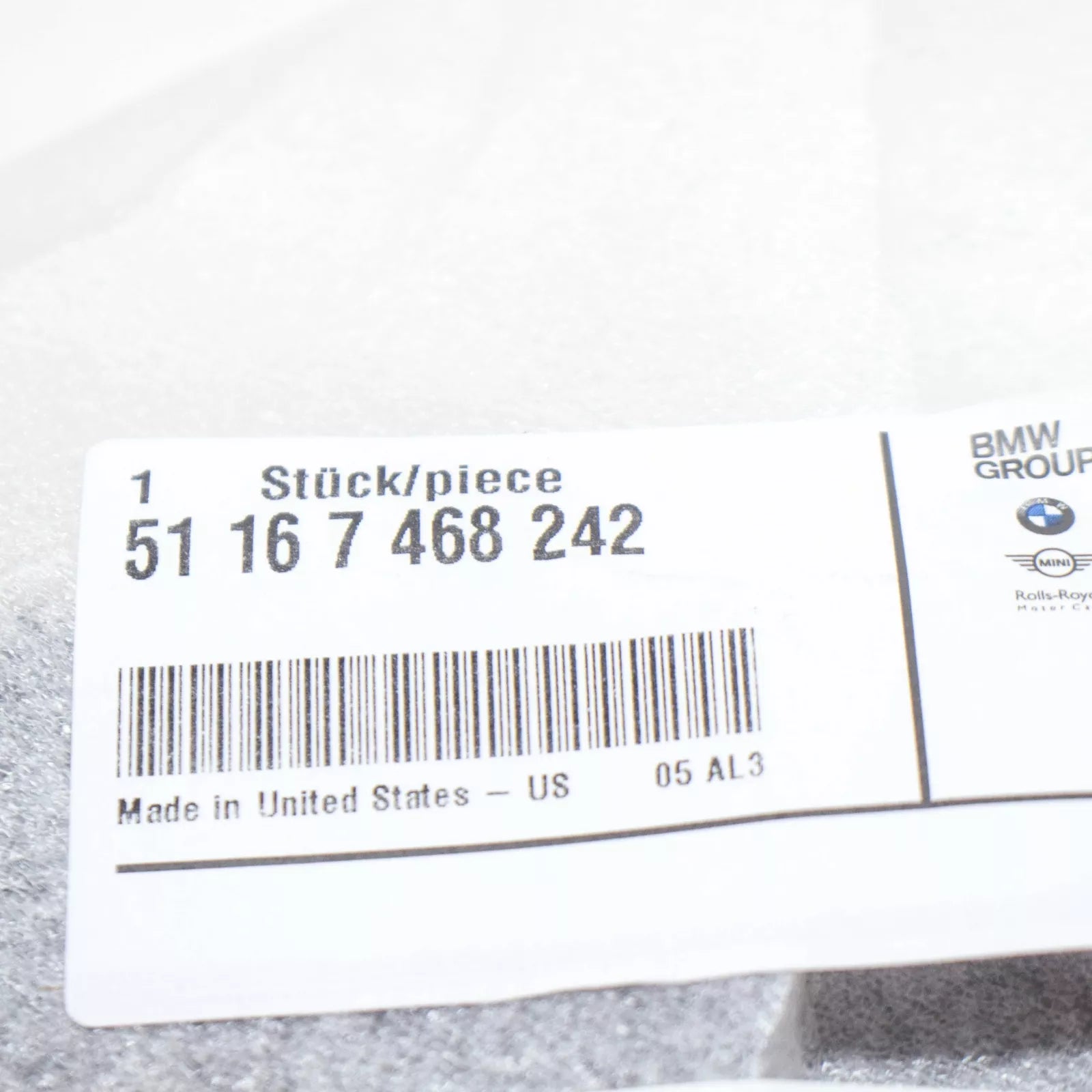 NEW BMW X3 G01 FRONT RIGHT MIRROR COVER RING SHADOW LINE 51167468242