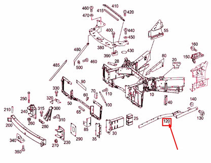 NEW MB AMG GT C190 FRONT RIGHT LONGITUDINAL MEMBER A1906204201 ORIGINAL