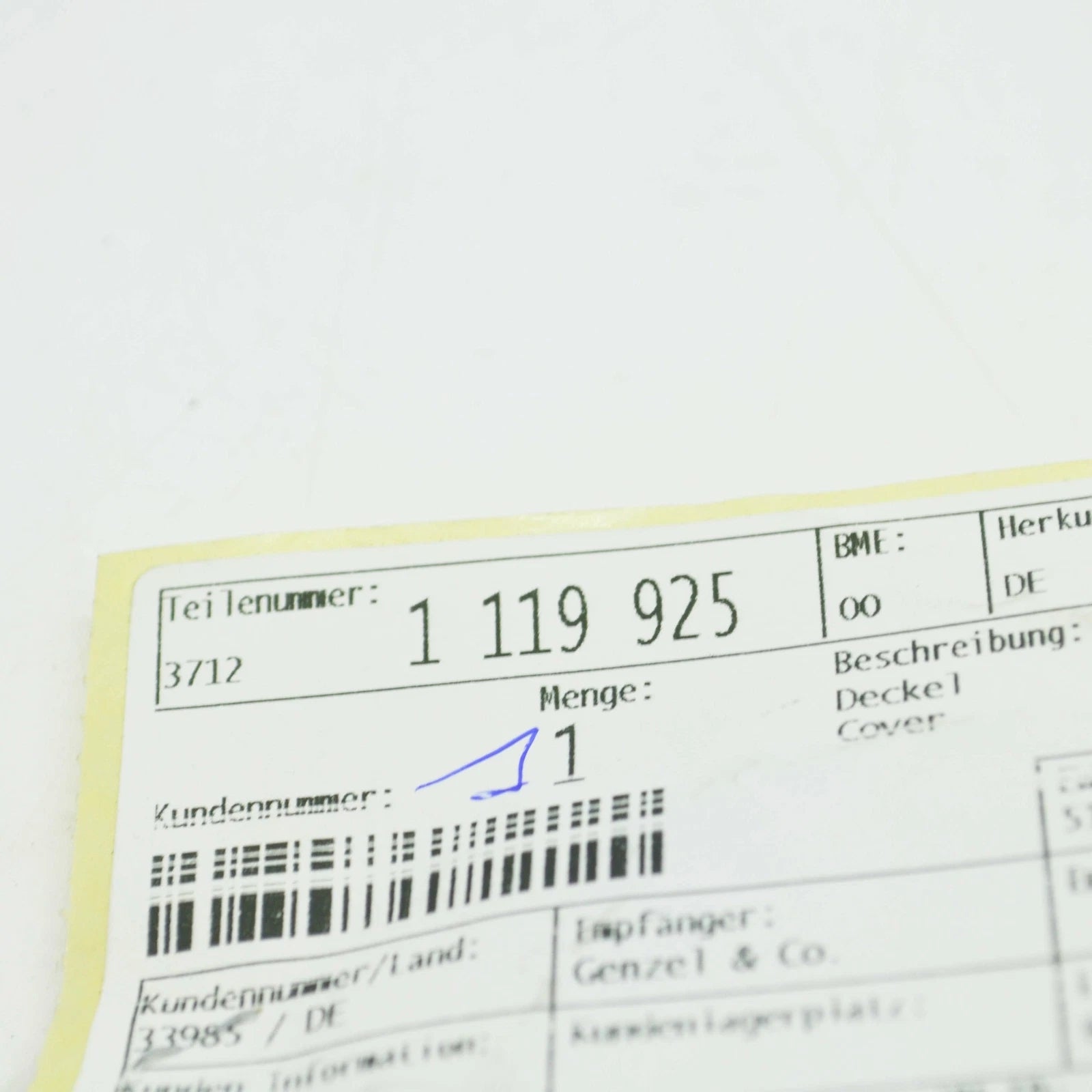 NEW BMW 5 E28 EXPANSION TANK CAP COVER 37121119925 ORIGINAL