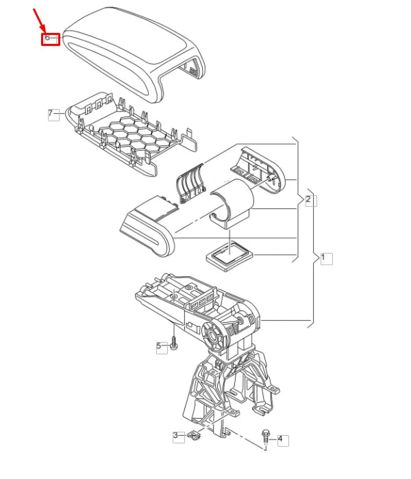 NEW AUDI A3 8V MIDDLE ARMREST 8V0864207GNOH ORIGINAL