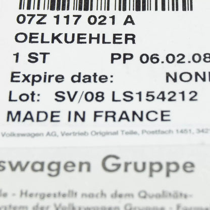 NEW VOLKSWAGEN TOUAREG 7L MK1 ENGINE OIL COOLER 07Z117021A ORIGINAL