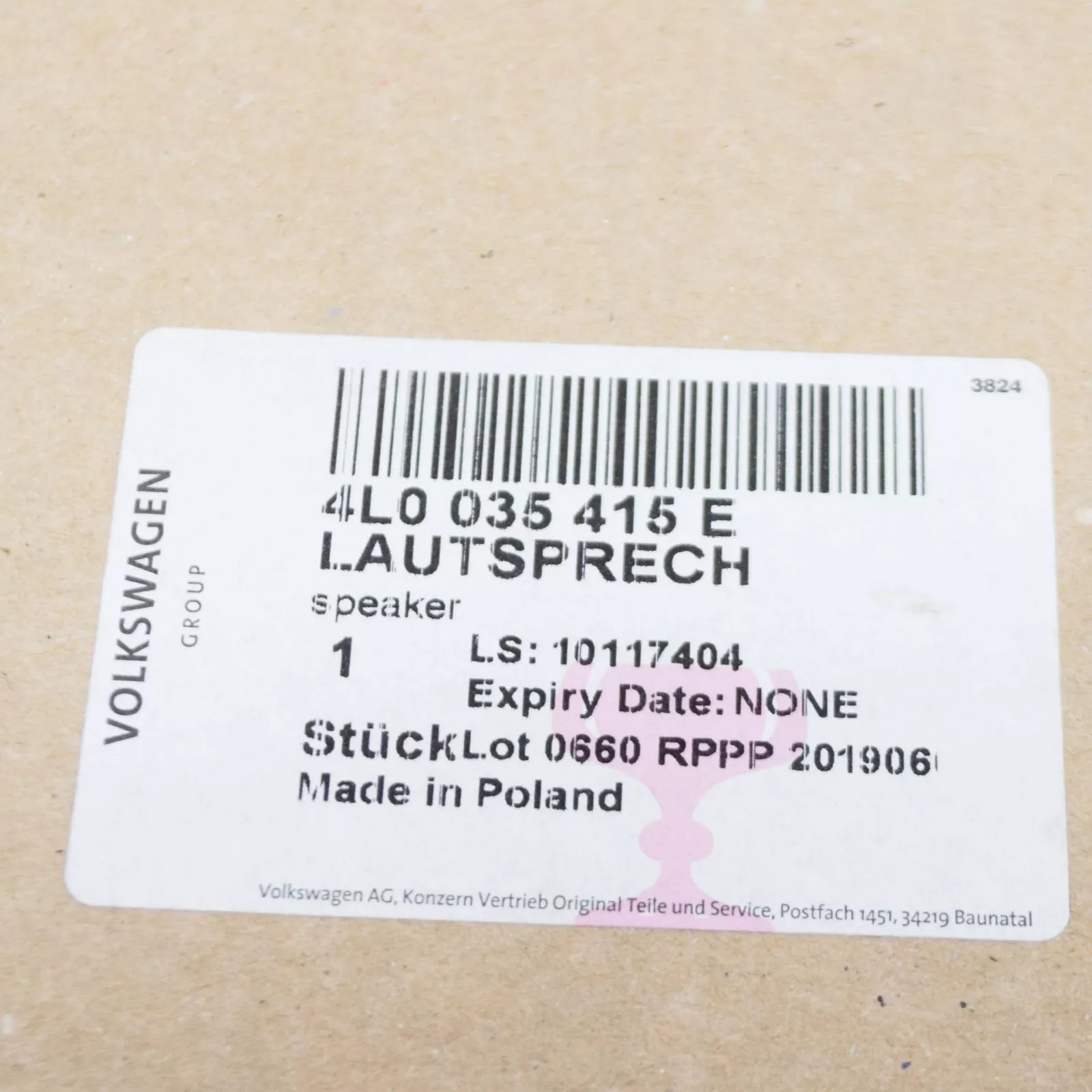 NEW AUDI Q7 4L FRONT DOOR MID-RANGE BASS SPEAKER 4L0035415E