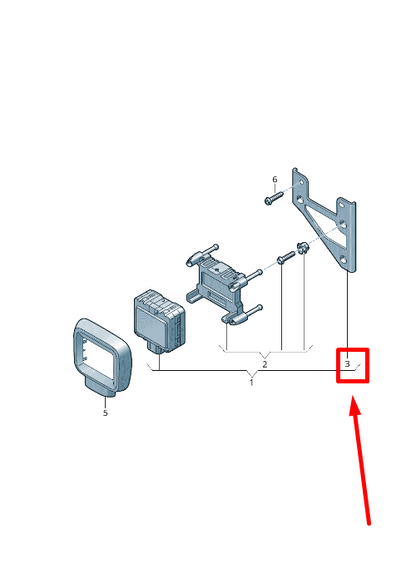 NEW AUDI A3 8V CRUISE CONTROL DISTANCE SENSOR BRACKET 5Q0907461A ORIGINAL