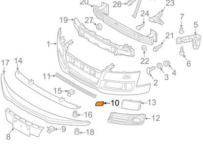 NEW AUDI TT 8J3 FRONT LEFT HEADLIGHT COVER 8J0807753 GRU ORIGINAL