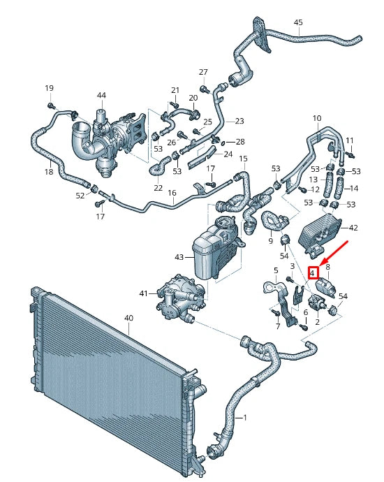 NEW AUDI A6 4A C8 ENGINE ADDITIONAL COOLANT PUMP BRACKET 4K0819147D