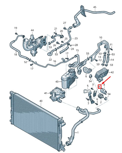 NEW AUDI A6 4A C8 ENGINE ADDITIONAL COOLANT PUMP BRACKET 4K0819147D