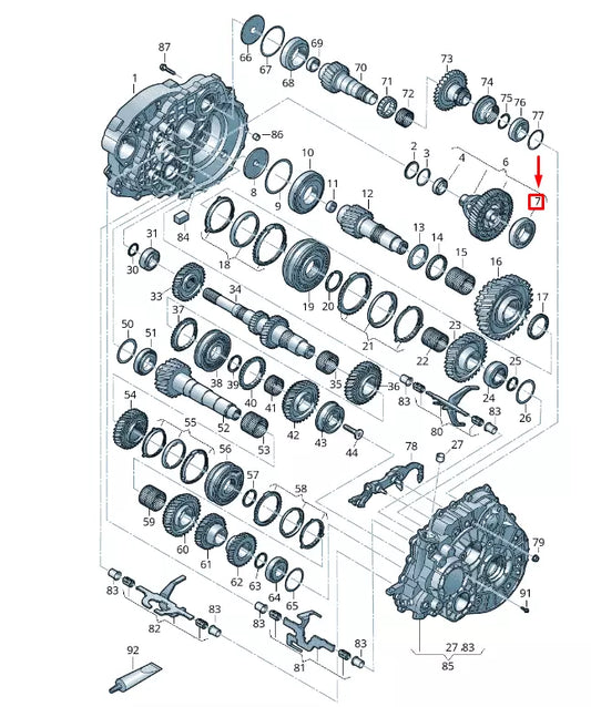 NEW VW TRANSPORTER T6 GEAR DIFFERENTIAL TAPER ROLLER BEARING 0A5409321A