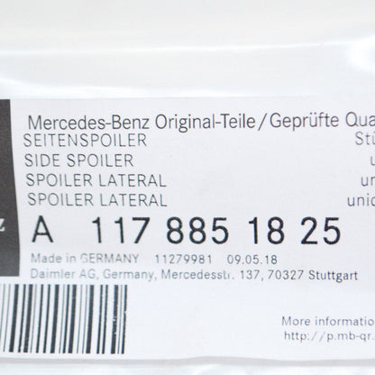 NEW MB CLA C117 FRONT AMG BUMPER RIGHT SPOILER TRIM A1178851825 ORIGINAL