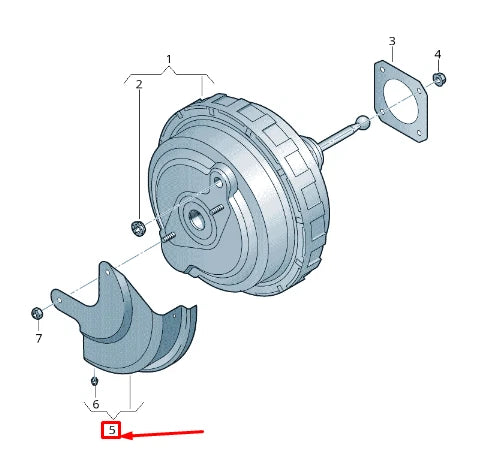 NEW VW TIGUAN AD1 BRAKE SERVO HEAT PROTECTION 5Q2612163C