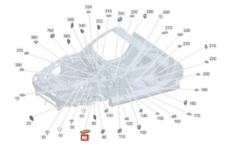 NEW MERCEDES-BENZ SL R232 FIXTURE FOR JACK A0005831746 ORIGINAL