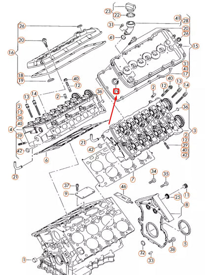NEW AUDI A8 D3 CYLINDER HEAD COVER GASKET 022103484D ORIGINAL