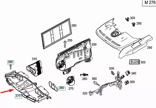 NEW MERCEDES-BENZ SLK R172 AIR INTAKE PANEL A1725000255 ORIGINAL