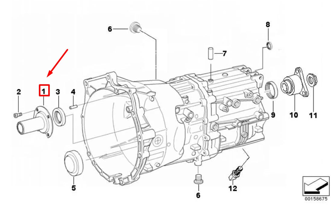 NEW BMW 5 E60 CLUTCH RELEASE BEARING GUIDE SLEEVE 7531354 23117531354 ORIGINAL