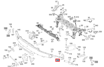 NEW MERCEDES-BENZ AMG GT X290 FRONT RIGHT BUMPER BRACKET A2906200200 ORIGINAL