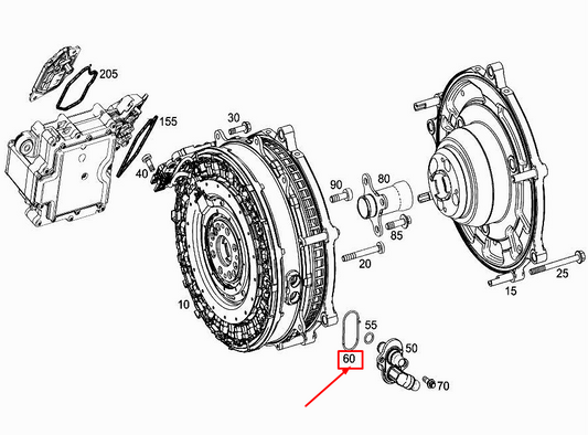 new mercedes-benz cls c257 coolant inlet connect molded seal a2562030800