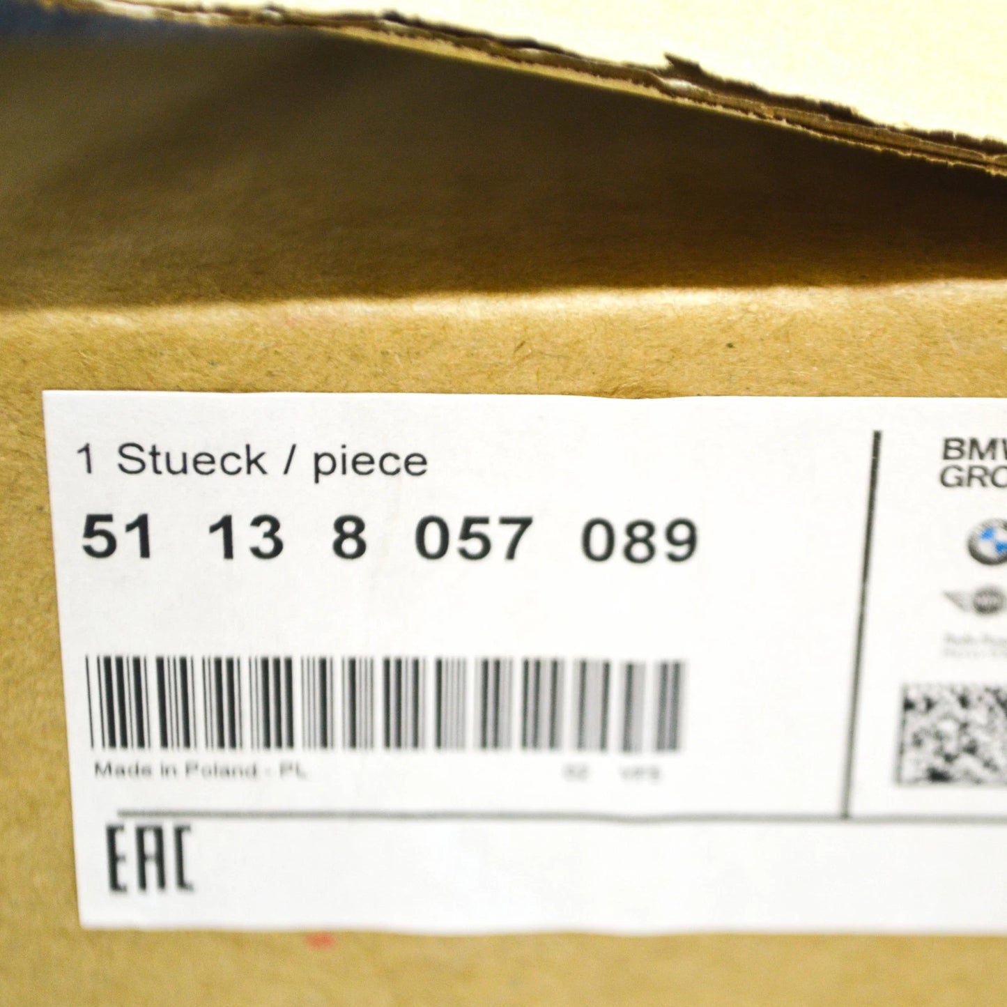 NEW BMW 7 F01 RADIATOR LEFT GRILLE M NIVI 51138057089 8057089 2015 ORIGINAL