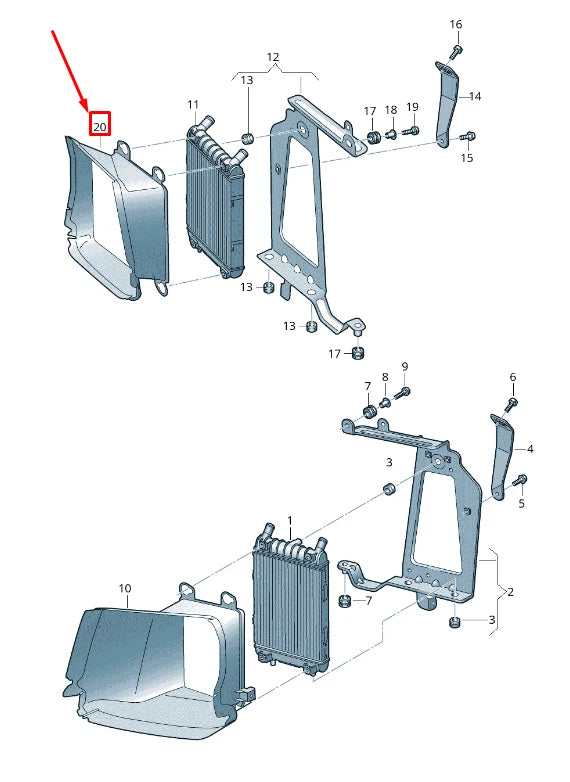 NEW AUDI Q8 4MN RIGHT OUTER ADDITIONAL COOLER AIR GUIDE 4M8121334 ORIGINAL