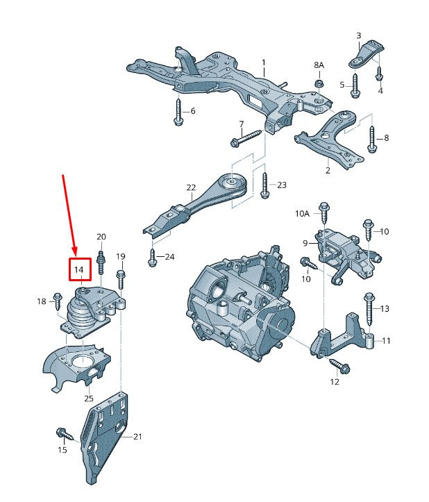 new audi a1 mk1 right engine mounting 8x0199167 original
