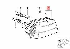 NEW BMW E38 SEDAN TAIL LIGHT RIGHT 8360080 63218360080 ORIGINAL